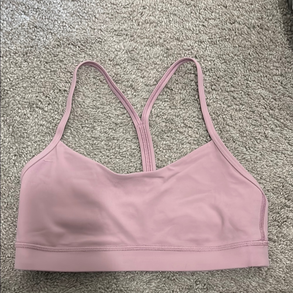 Lululemon Pink Flow Y Bra- Size 8